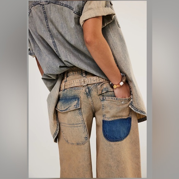 Free People Denim - Free People Waterfalls Baggy Wide Leg Jeans